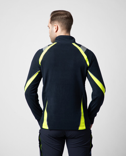 2328 Fleecejacket Navy/Yellow 4XL