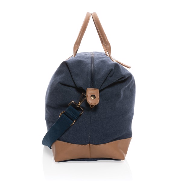 Sac weekend Impact AWARE™ en toile 16oz recyclée - Bleu