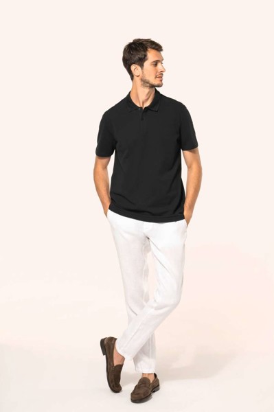 MUŠKA POLO MAJICA KRATKIH RUKAVOVA SUPIMA® - Bijela / 2XL