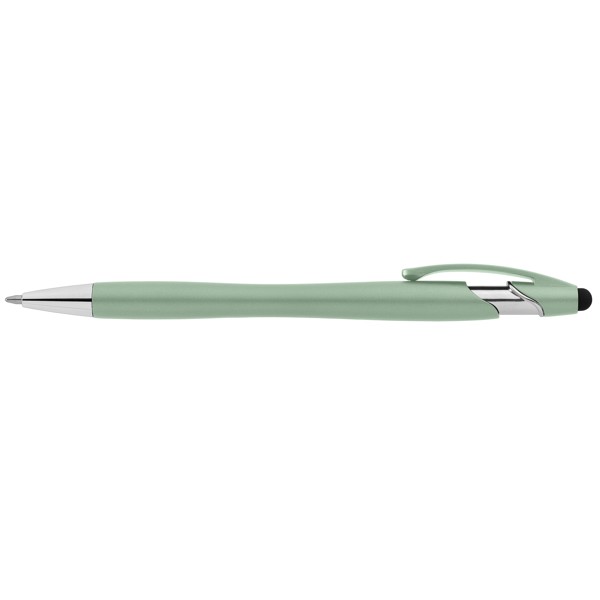 Stylo recyclé La Jolla avec stylet + encre anti-fraude - Sarcelle / Jet d’encre 4 couleurs