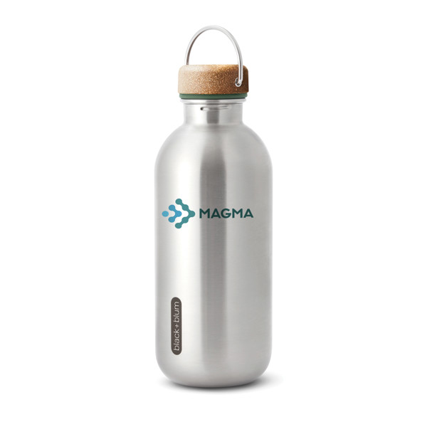 Ocelová láhev na vodu 600ml Black+Blum - Olivově Zelená