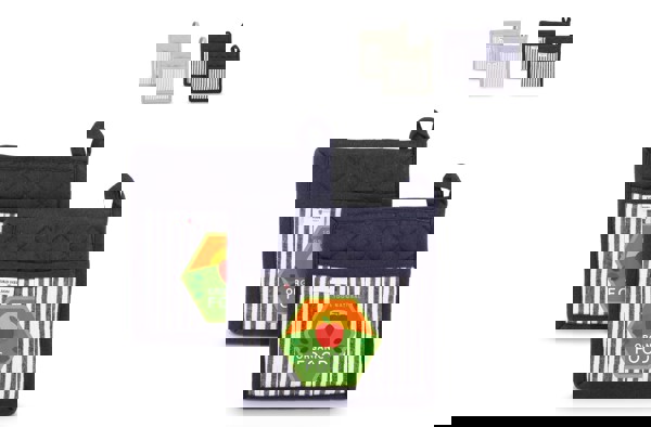 Lord Nelson Victory Ofenhandschuh-Set, 2 Stück - Dunkelblau / Weiss