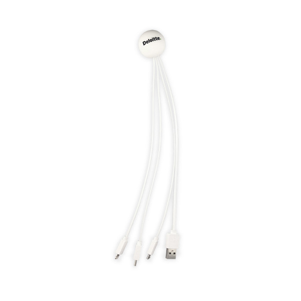 Cable 3in1 with 3D logo - PANTONE