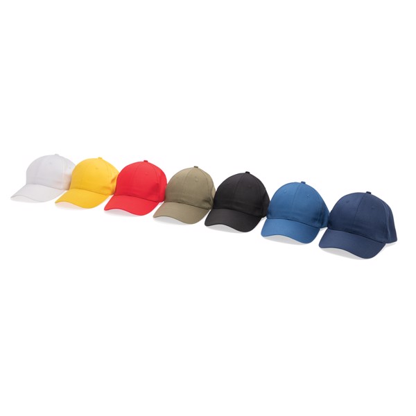 Impact 6 panel 190gr Recycled cotton cap with AWARE™ tracer - White