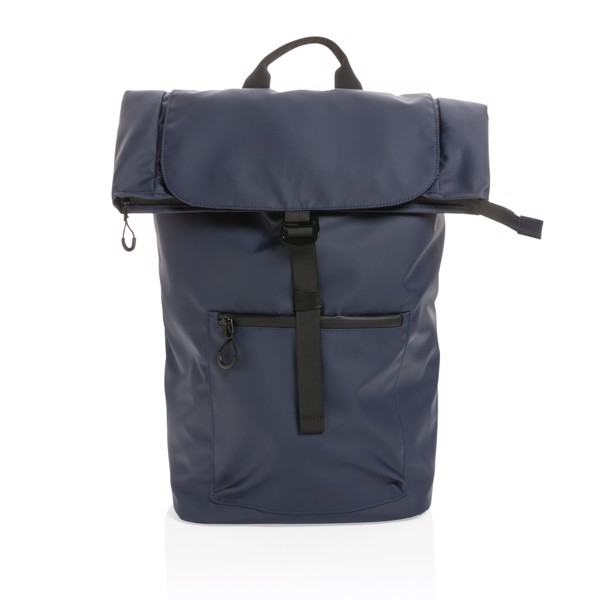 Sac à dos ordinateur 15,6" en rPET déperlant Impact AWARE™ - Bleu Marine