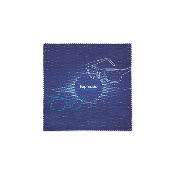 Rpet čistilo za ekrane iz blaga 13x13cm, recikliran material - Bela