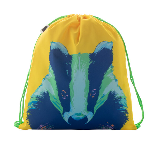 Sac piscine personnalisé pour enfants CreaDraw Kids RPET - Vert / Blanc