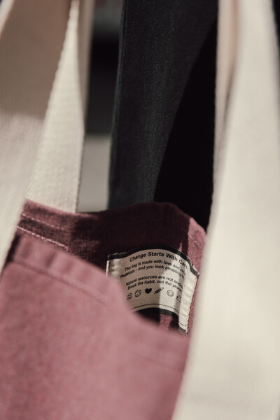 Plážová taška BEAU AWARE™ z recyklovaného plátna 400 gsm - Maroon