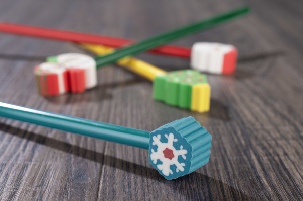 Bleistift mit Radiergummi CHRISTMAS - Weihnachtsbaum - blau