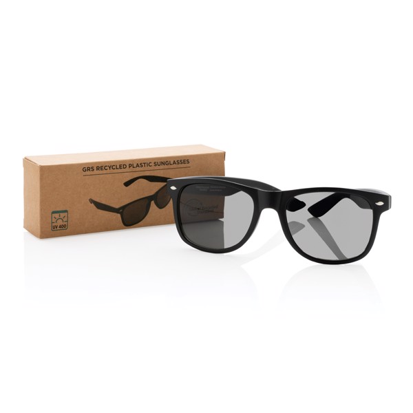 GRS recycled PC plastic sunglasses - Black