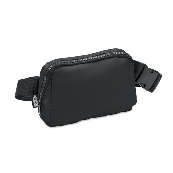 300D RPET polyester waist bag Toshi - Black