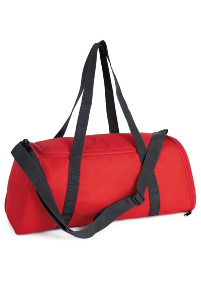 Sports Bag With Shoes Holder Compartment - Red / Dark Grey