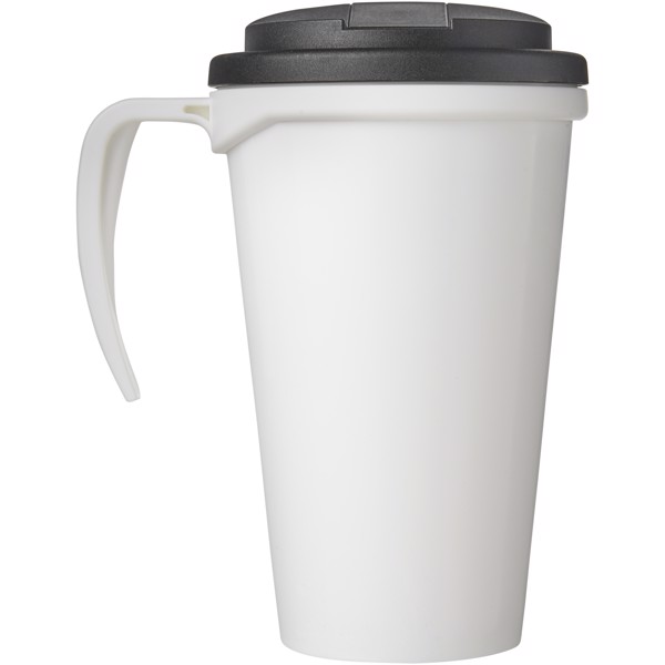 Termohrnček Brite-Americano Grande 350 ml s uzáverom odolným proti vyliatiu - Biela / Jednofarebná čierna