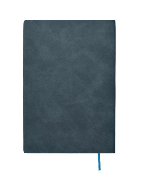 Bloco de notas A5 em PU fumado Tintray - Azul