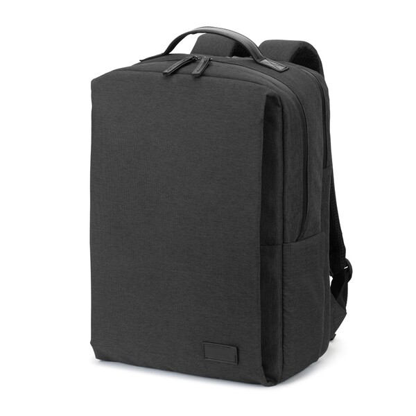 GLASGOW. Ruksak za prijenosno računalo (17") izrađen od recikliranog poliestera visoke gustoće 600D (20L) - Tamno Siva