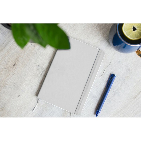 Notebook A5, recycled PU | Roderick - white