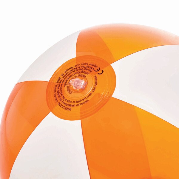 Beach Ball Ocean - Transparent Orange / White