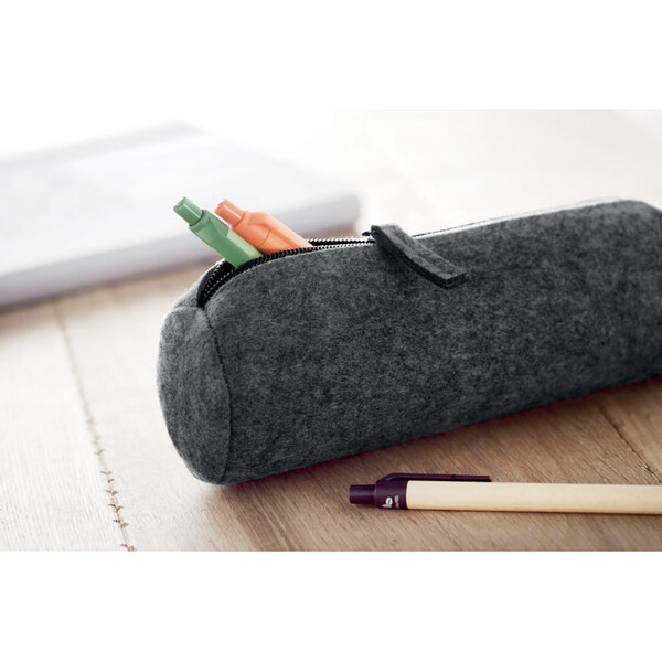 Felt zippered pencil case Penlo - Stone Grey