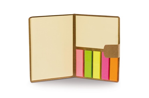 Carnet avec marques pages - Marron