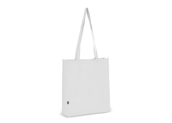 R-PET Carry bag non-woven 38 x 9 x 42cm 75g/m² - White