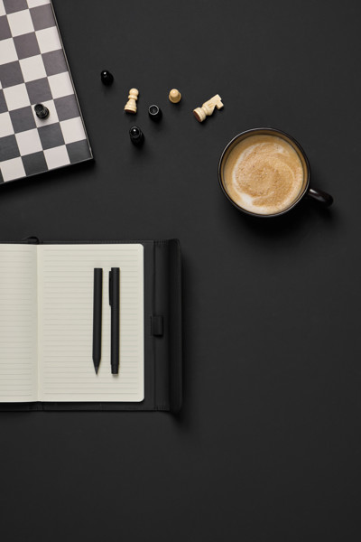 VINGA Baltimore GRS certified paper & PU notebook - Black