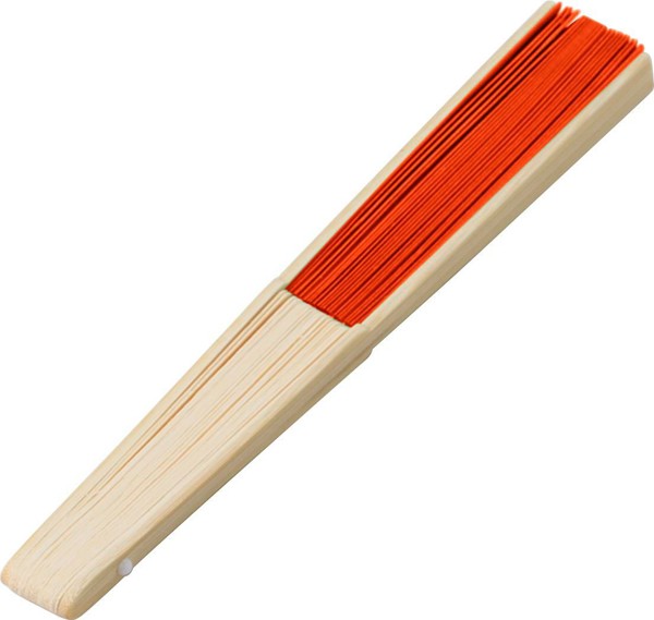 Leque de bambu Elio - Orange