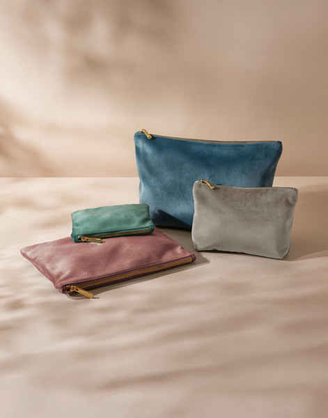 Velvet Accessory Bag - Dark Emerald / L