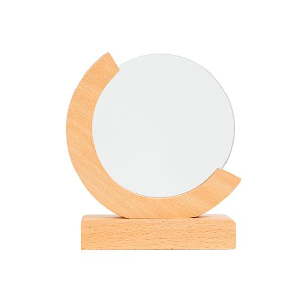 Troféu Redondo Em Madeira E Vidro, Caixa De Oferta - Castanho Claro
