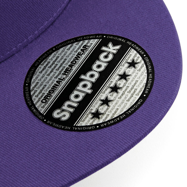5 Panel Snapback Rapper Cap - White / ONE SIZE