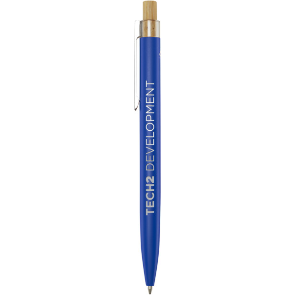 Stylo bille en aluminium recyclé Nooshin (encre noire) - Bleu