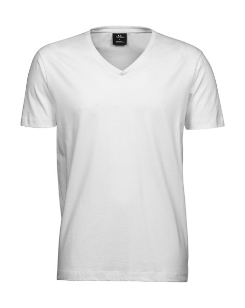 Mens Fashion V-Neck Sof Tee - White / M