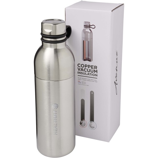 Koln 590 ml copper vacuum insulated sport bottle - Silver