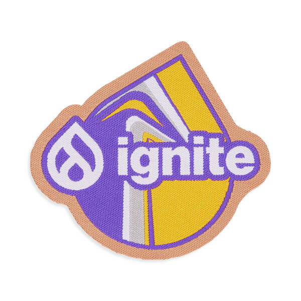 Woven patch with laser-cut border - 7cm / Iron-on