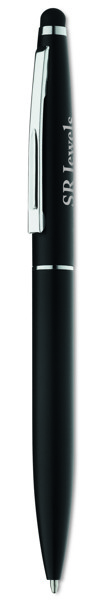 Twist type pen w stylus top Quim - Black