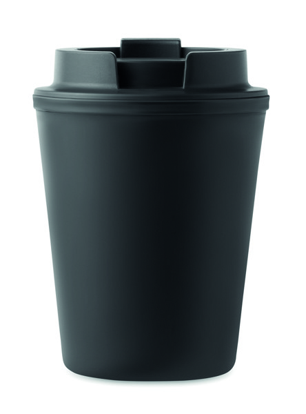 Tridus PP kozarec, dvojna stena, 300 ml - Črna