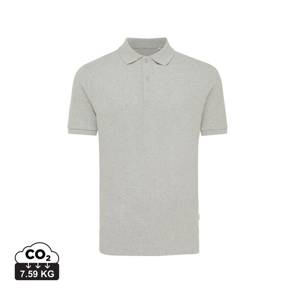 Polo tričko IQONIQ Yosemite z recykl. bavlny - Heather Grey / L