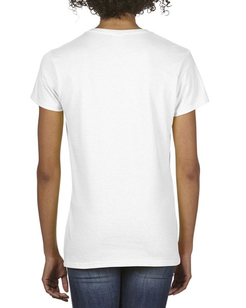 Premium Cotton® Ladies' V-Neck T-Shirt - White / M