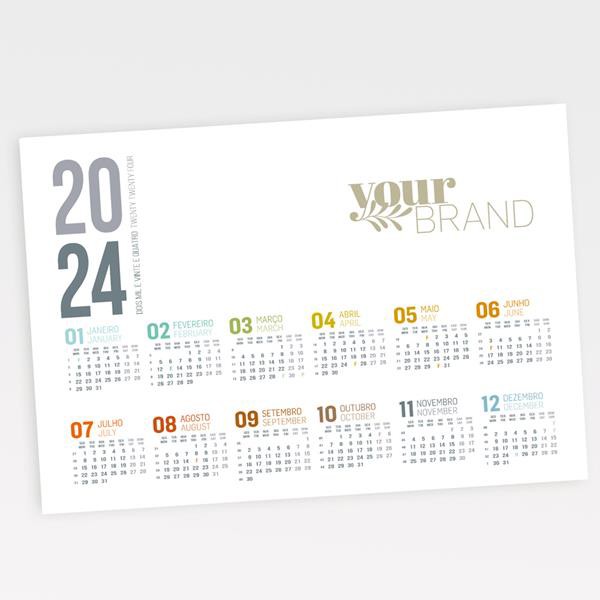 Planning De Secretária Em Pvc Com Calendário