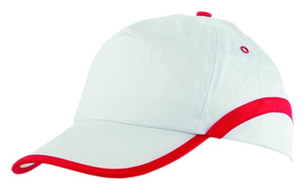 Gorra Line - Blanco / Rojo