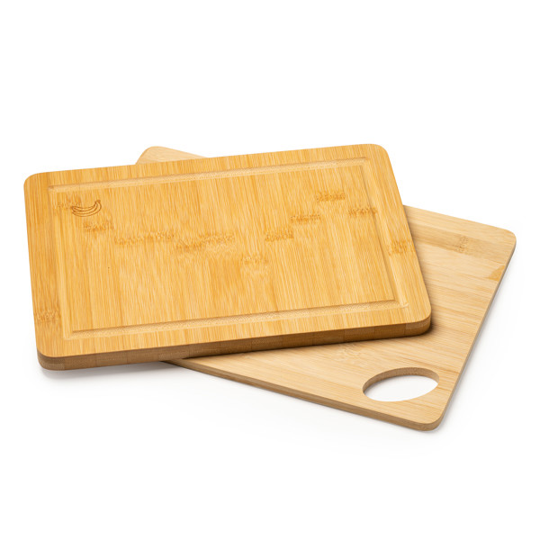 Personalised bamboo chopping board with juice groove