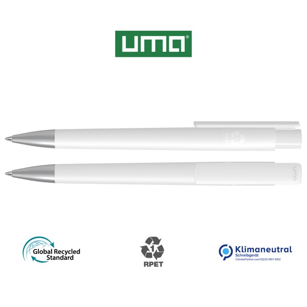 RECYCLED PET PEN PRO F SI guľôčkové pero - Biela
