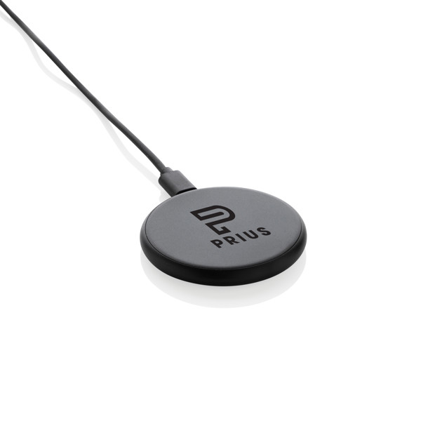 Magnapad wireless charger 15W, recycled ABS - Black