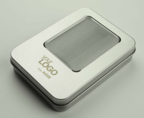 Large tin box for bigger USB flash drives (with insert)