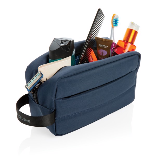 Impact AWARE™ RPET toiletry bag - Navy