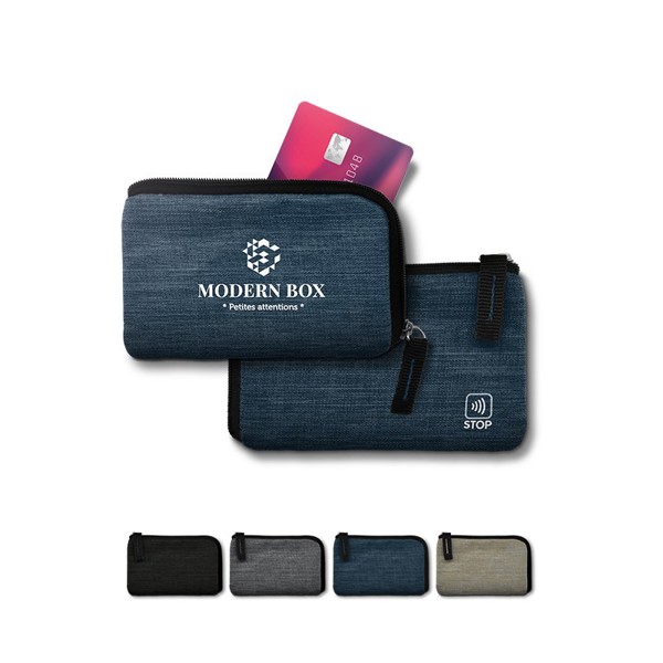 RPET ANTI RFID CREDIT CARD HOLDER WALLET - Gris / 