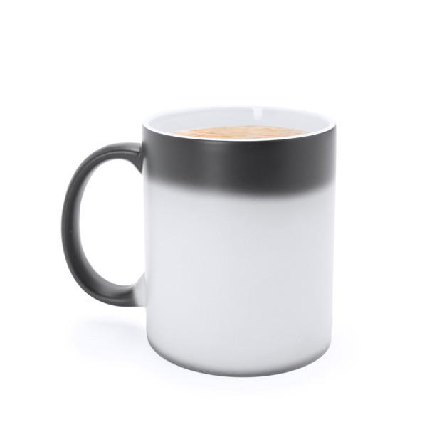 Custom magic ceramic mug 350 ml with heat-reveal effect
