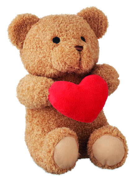 Teddy bear with heart 23cm Snuggle