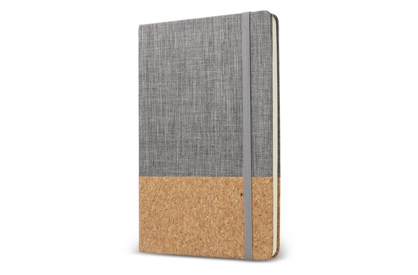Carnet de notes R-PET & liège A5 - Gris