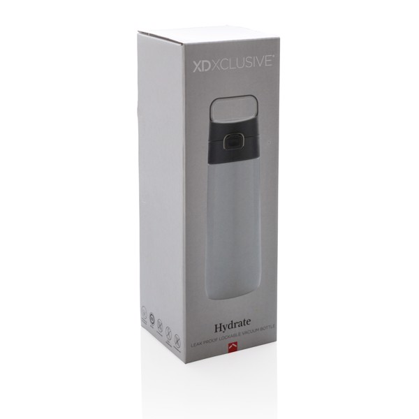 Hydrate leak proof lockable vacuum bottle - White