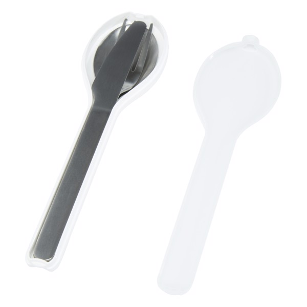 Ellipse 3-piece cutlery set - White